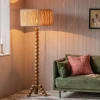 Graham & Green Bobbin Tripod Dark Wooden Floor Lamp