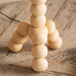 Graham & Green Bobbin Tripod Natural Wooden Table Lamp