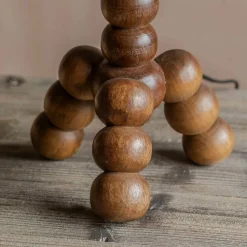 Graham & Green Bobbin Tripod Wood Table Lamp