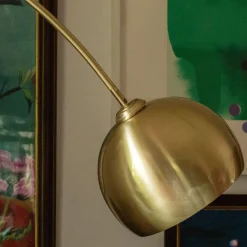 Graham & Green Brass Arched Floor Lamp