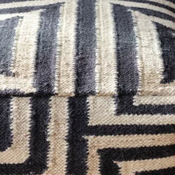Graham & Green Bridget Monochrome Pouffe