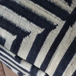 Graham & Green Bridget Monochrome Pouffe