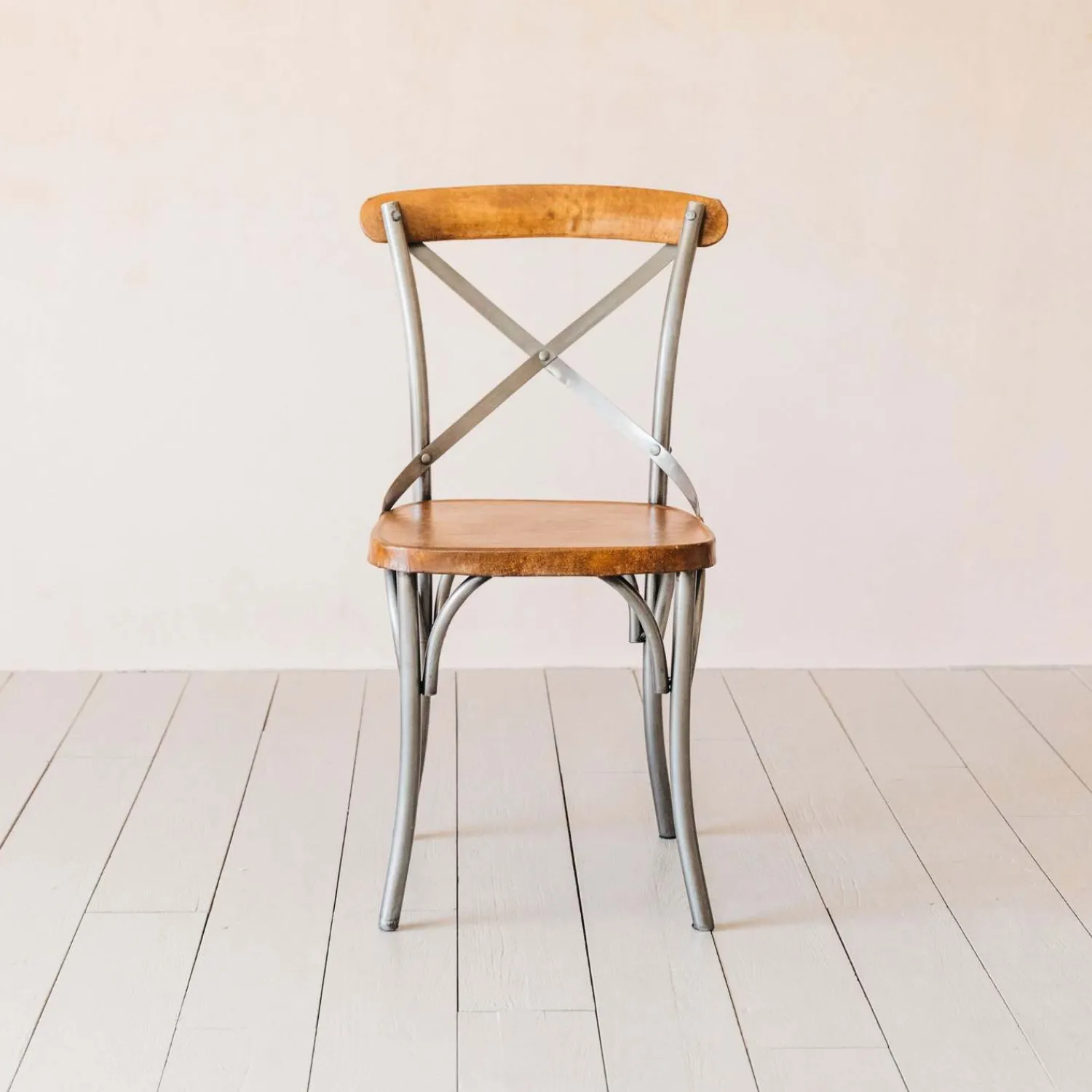 Graham & Green Brook Antique Zinc and Leather Chair