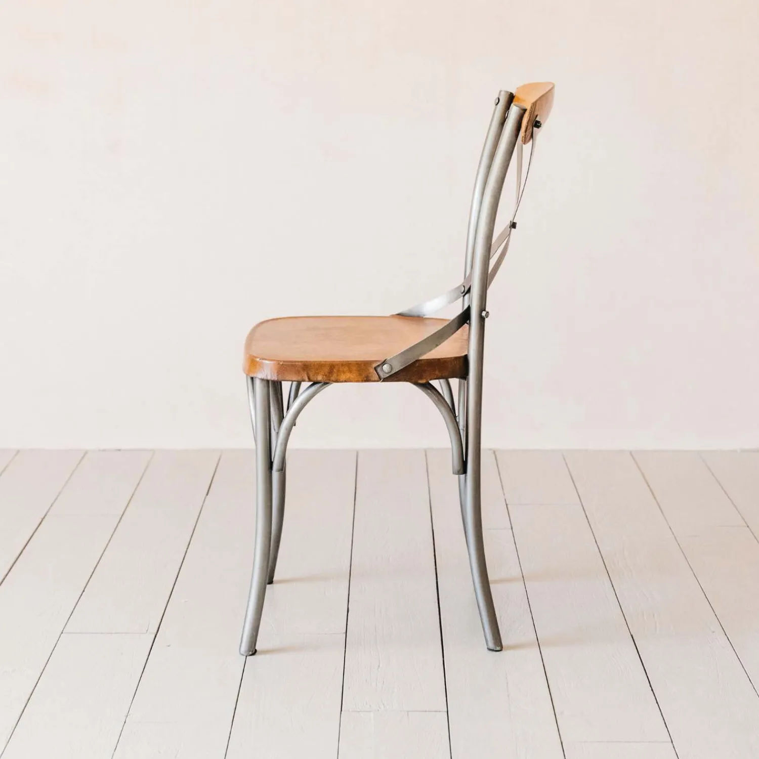 Graham & Green Brook Antique Zinc and Leather Chair