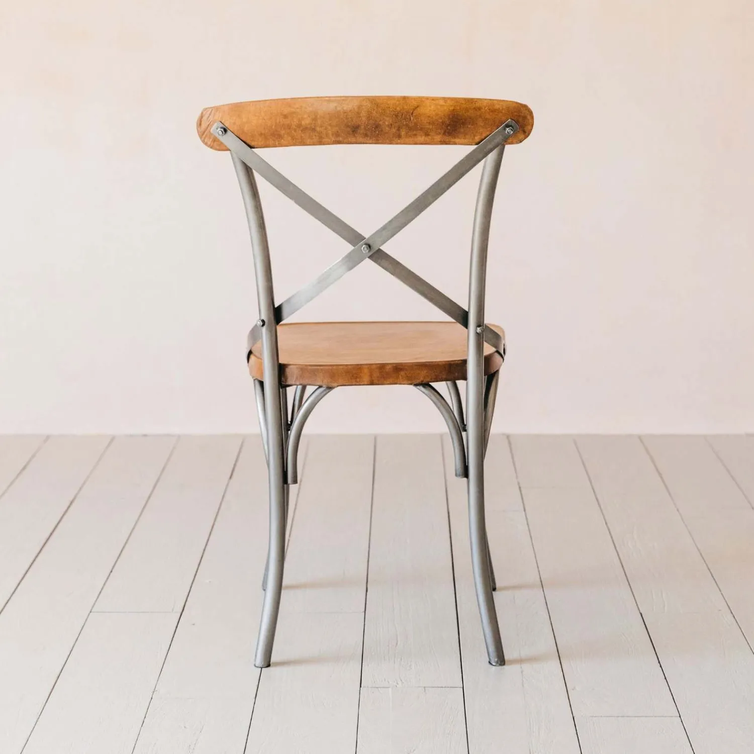 Graham & Green Brook Antique Zinc and Leather Chair
