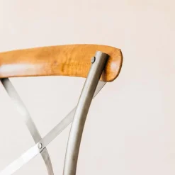 Graham & Green Brook Antique Zinc and Leather Chair