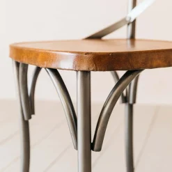 Graham & Green Brook Antique Zinc and Leather Chair