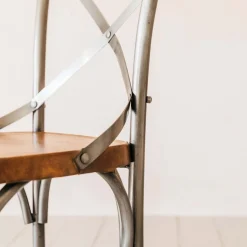 Graham & Green Brook Antique Zinc and Leather Chair