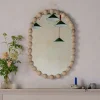 Graham & Green Brooklyn Natural Wooden Oval Mirror