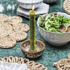 Graham & Green Brown Speckled Candle Holder