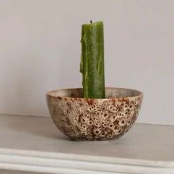 Graham & Green Brown Speckled Candle Holder