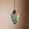 Graham & Green Bunch of Grapes Green Glass Pendant Light