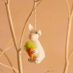 Graham & Green Bunny with a Carrot Hanging Decoration