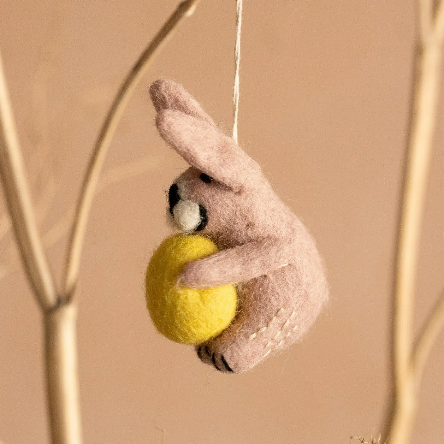 Graham & Green Bunny with an Egg Hanging Decoration