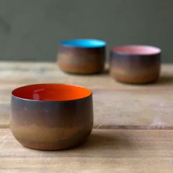 Graham & Green Burnt Copper Tea Light Holders