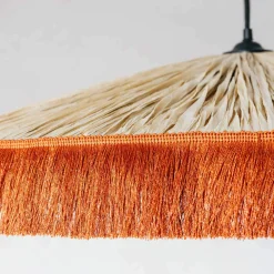 Graham & Green Cecile Brick Red Tassel Pendant