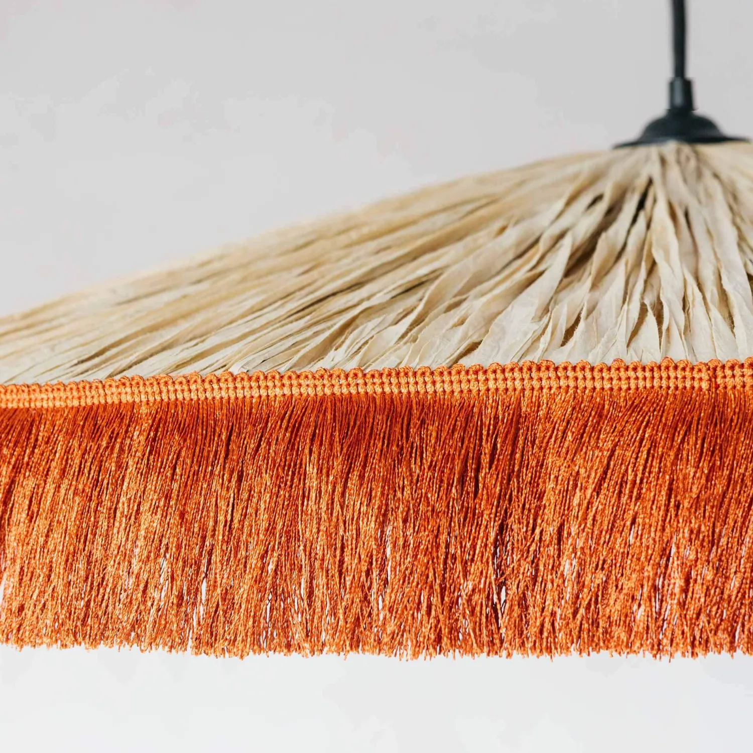 Graham & Green Cecile Brick Red Tassel Pendant