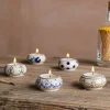 Graham & Green Ceramic Painted Tealight Holders