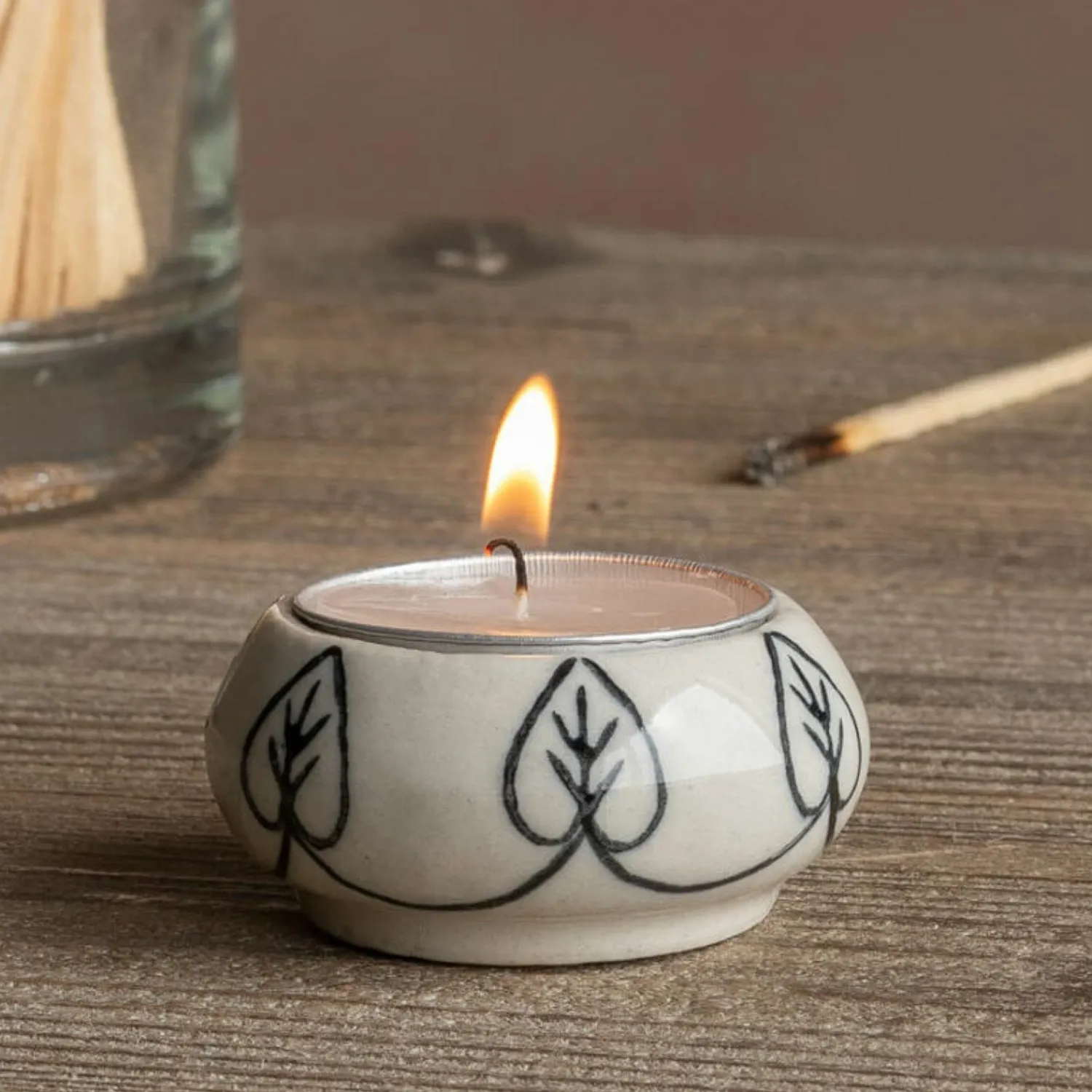 Graham & Green Ceramic Painted Tealight Holders