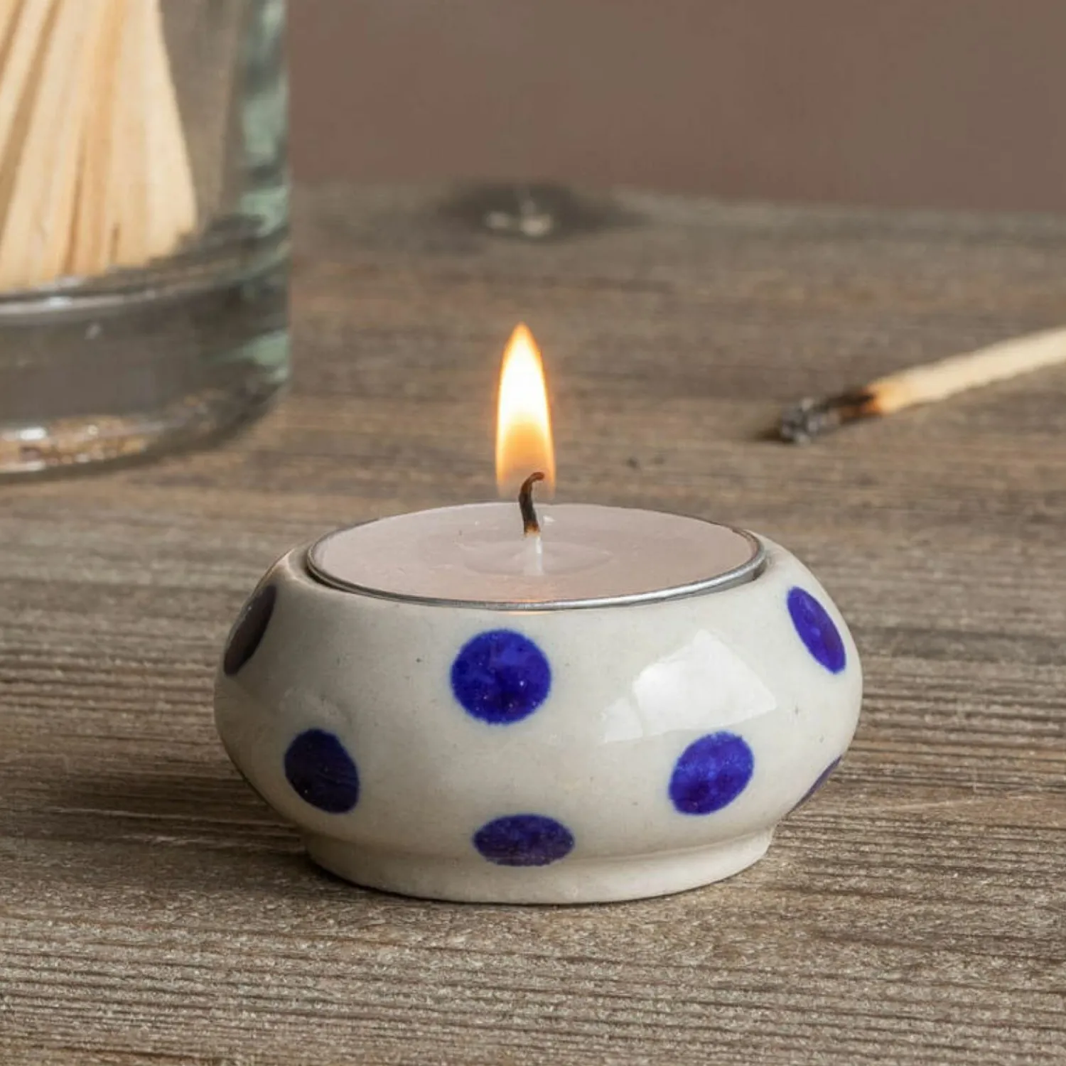 Graham & Green Ceramic Painted Tealight Holders