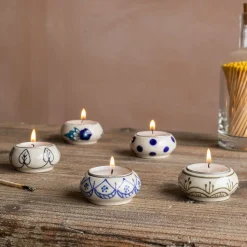 Graham & Green Ceramic Painted Tealight Holders