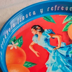 Graham & Green Cerveza Round Metal Tray