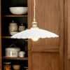 Graham & Green Chalk Metal Large Pendant Light