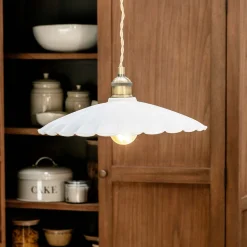 Graham & Green Chalk Metal Large Pendant Light