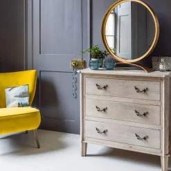 Graham & Green Chantilly Small Whitewashed Chest of Drawers