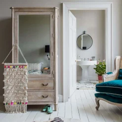 Graham & Green Chantilly Whitewashed Wardrobe