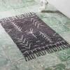 Graham & Green Charcoal and White Chevron Bath Mat