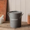 Graham & Green Charcoal Grey Compost Bucket