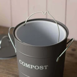 Graham & Green Charcoal Grey Compost Bucket