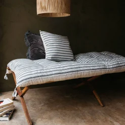 Graham & Green Charcoal Stripe Bed Roll