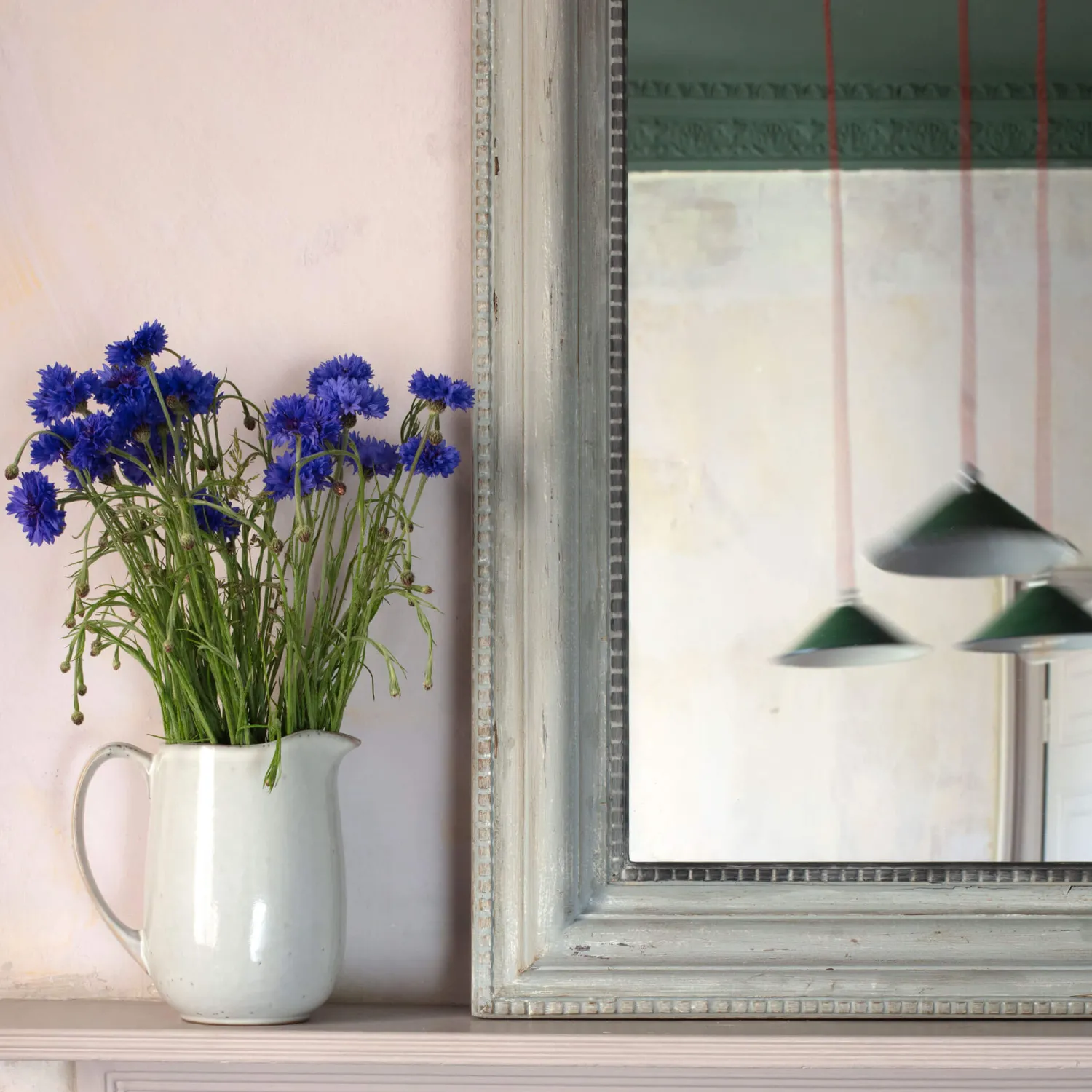 Graham & Green Charlie Grey Beaded Mirrors
