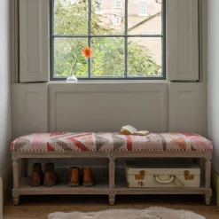 Graham & Green Chindi Rag Rug Bench