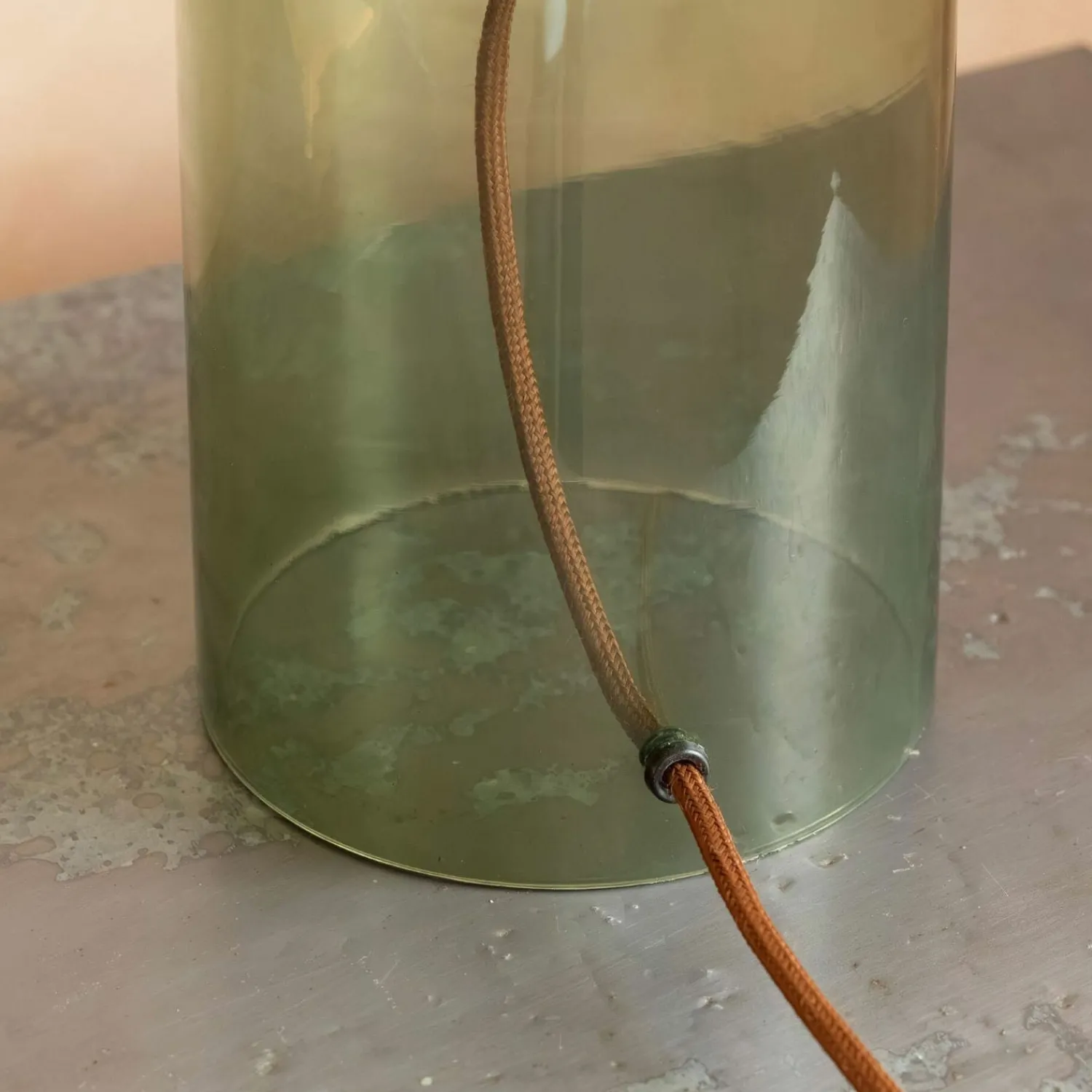 Graham & Green Clarence Glass Table Lamp Green - Large