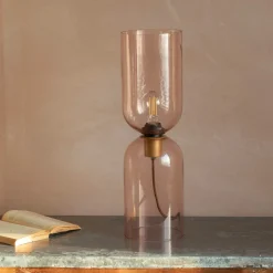 Graham & Green Clarence Glass Table Lamp Rose - Large