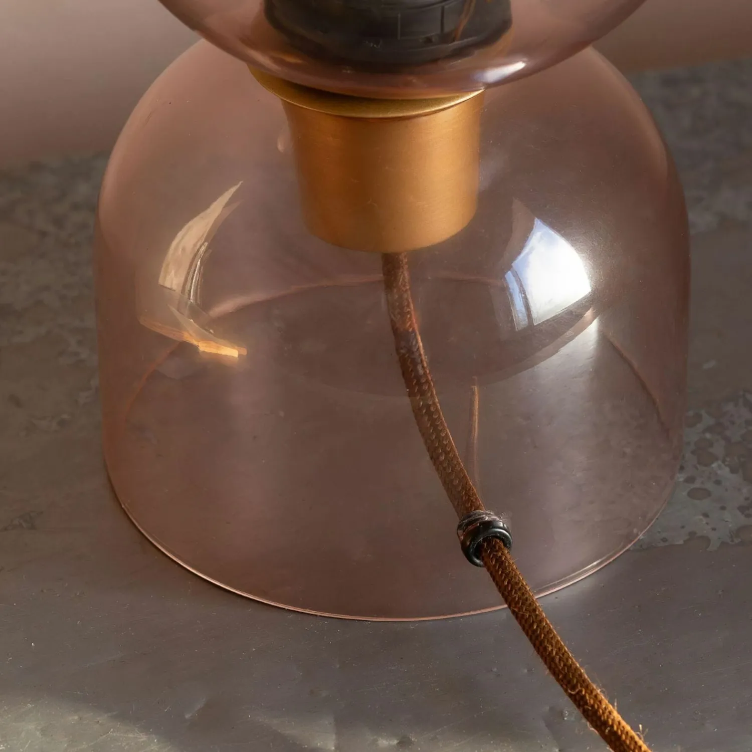 Graham & Green Clarence Glass Table Lamp Rose - Small
