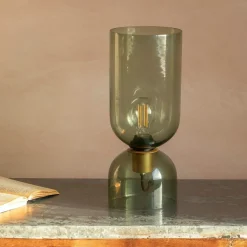 Graham & Green Clarence Glass Table Lamp Green - Small