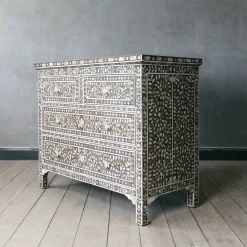 Graham & Green Classic Grey Mother of Pearl Chest of Drawers