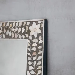Graham & Green Classic Grey Mother of Pearl Floor Mirror