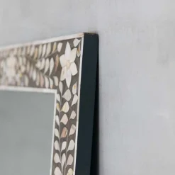 Graham & Green Classic Grey Mother of Pearl Floor Mirror