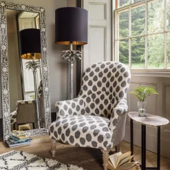 Graham & Green Classic Grey Mother of Pearl Floor Mirror