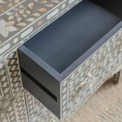 Graham & Green Classic Grey Mother of Pearl Small Double Chest of Drawers