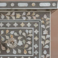 Graham & Green Classic Grey Mother of Pearl Small Double Chest of Drawers
