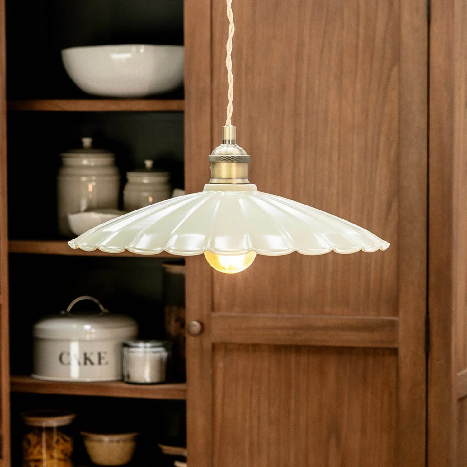 Graham & Green Clay Metal Large Pendant Light