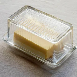 Graham & Green Clear Glass Butter Dish