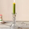 Graham & Green Clear Glass Candle Holder