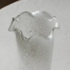 Graham & Green Clear Glass Ruffle Vase